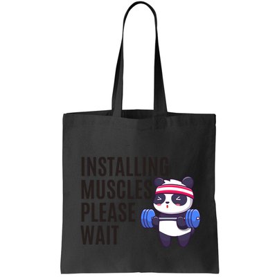 Installing Muscles Please Wait Panda Gym Bag