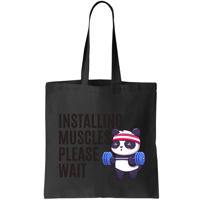 Installing Muscles Please Wait Panda Gym Bag