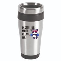 Installing Muscles Please Wait Panda Gym 16oz Travel Tumbler