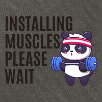 Installing Muscles Please Wait Panda Gym Cotton Canvas Backpack