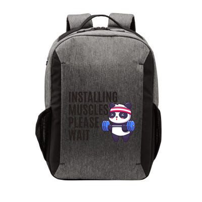 Installing Muscles Please Wait Panda Gym Vector Backpack