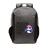 Installing Muscles Please Wait Panda Gym Vector Backpack
