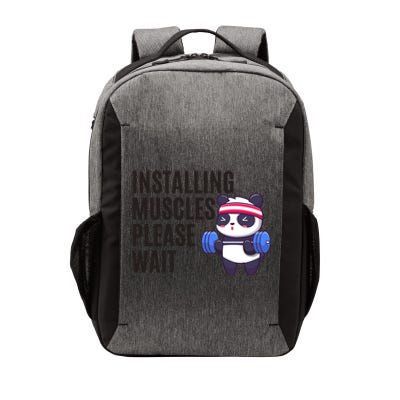 Installing Muscles Please Wait Panda Gym Vector Backpack