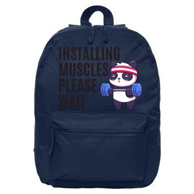 Installing Muscles Please Wait Panda Gym 16 in Basic Backpack