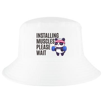 Installing Muscles Please Wait Panda Gym Cool Comfort Performance Bucket Hat