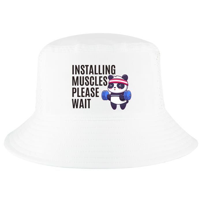 Installing Muscles Please Wait Panda Gym Cool Comfort Performance Bucket Hat