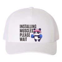 Installing Muscles Please Wait Panda Gym Yupoong Adult 5-Panel Trucker Hat