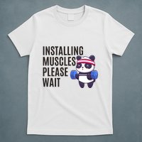Installing Muscles Please Wait Panda Gym T-Shirt