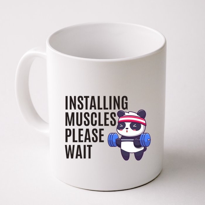 Installing Muscles Please Wait Panda Gym Mug