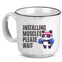 Installing Muscles Please Wait Panda Gym 15oz Campfire Ceramic Mug