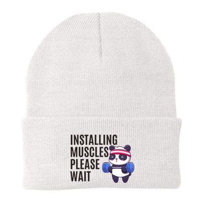 Installing Muscles Please Wait Panda Gym Beanie