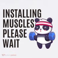 Installing Muscles Please Wait Panda Gym Mesh Reversible Basketball Jersey Tank