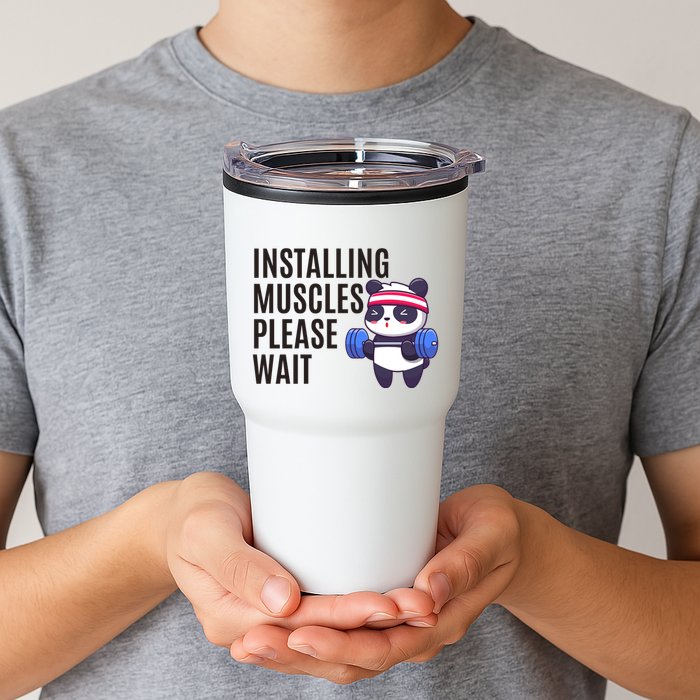 Installing Muscles Please Wait Panda Gym Tumbler