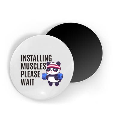 Installing Muscles Please Wait Panda Gym Magnet