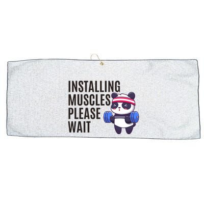 Installing Muscles Please Wait Panda Gym Large Microfiber Waffle Golf Towel