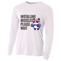 Installing Muscles Please Wait Panda Gym Cooling Performance Long Sleeve Crew