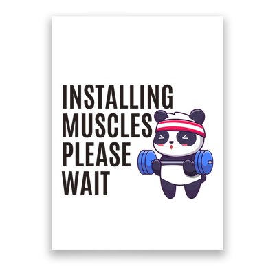 Installing Muscles Please Wait Panda Gym Poster