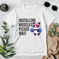 Installing Muscles Please Wait Panda Gym Premium T-Shirt