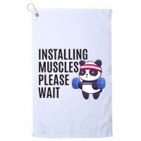 Installing Muscles Please Wait Panda Gym Golf Towel