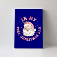 In My Pink Christmas Era Xmas Groovy Santa Holiday Gift Canvas