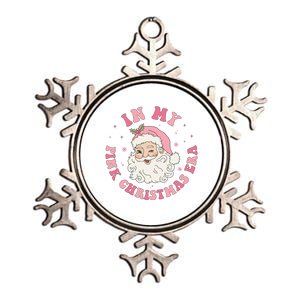 In My Pink Christmas Era Xmas Groovy Santa Holiday Gift Metallic Star Ornament