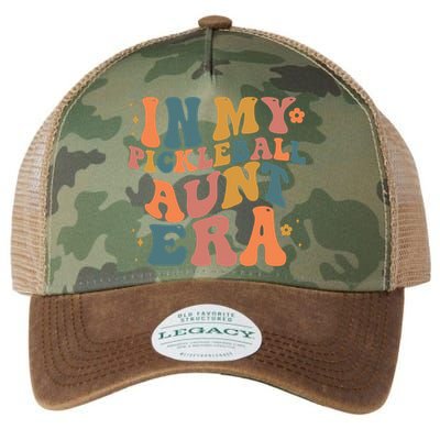 In My Pickleball Aunt Era Funny Groovy S Gift Legacy Tie Dye Trucker Hat