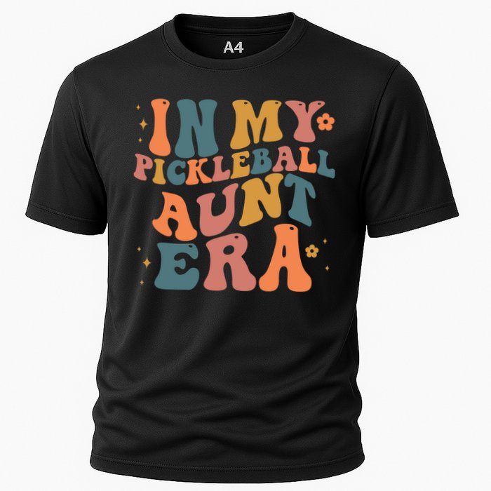 In My Pickleball Aunt Era Funny Groovy S Gift Cooling Performance Crew T-Shirt
