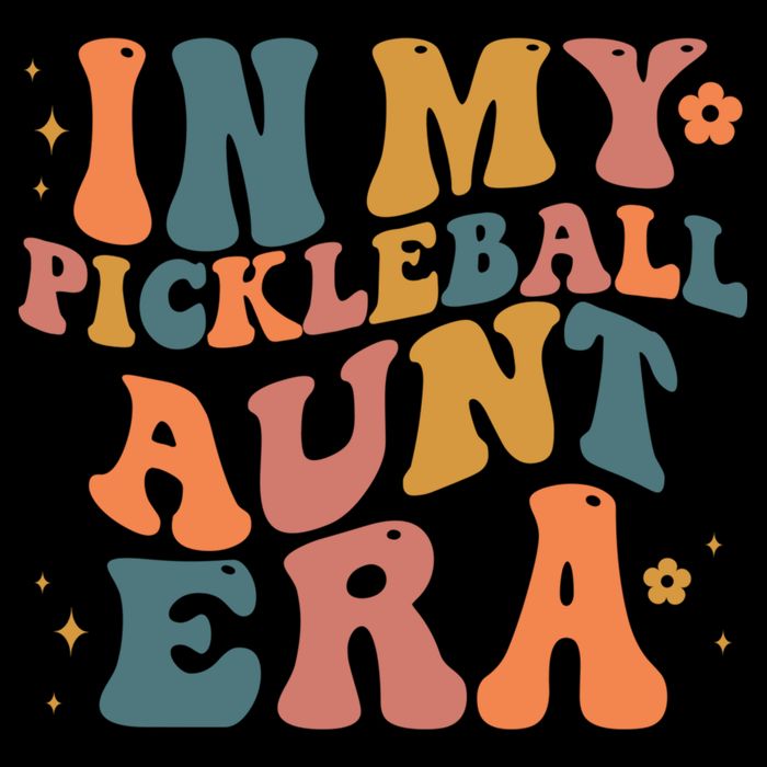 In My Pickleball Aunt Era Funny Groovy S Gift Cooling Performance Crew T-Shirt
