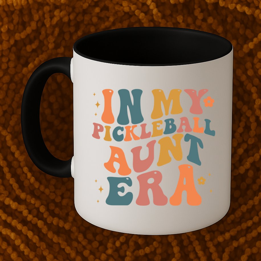 In My Pickleball Aunt Era Funny Groovy S Gift Mug