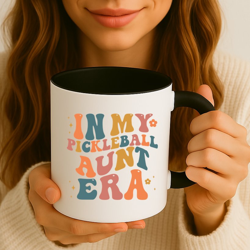 In My Pickleball Aunt Era Funny Groovy S Gift Mug