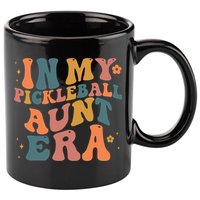In My Pickleball Aunt Era Funny Groovy S Gift 11oz C Handle Ceramic Mug