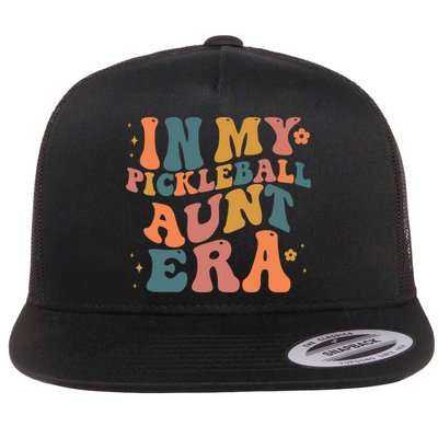 In My Pickleball Aunt Era Funny Groovy S Gift Flatbill Hat