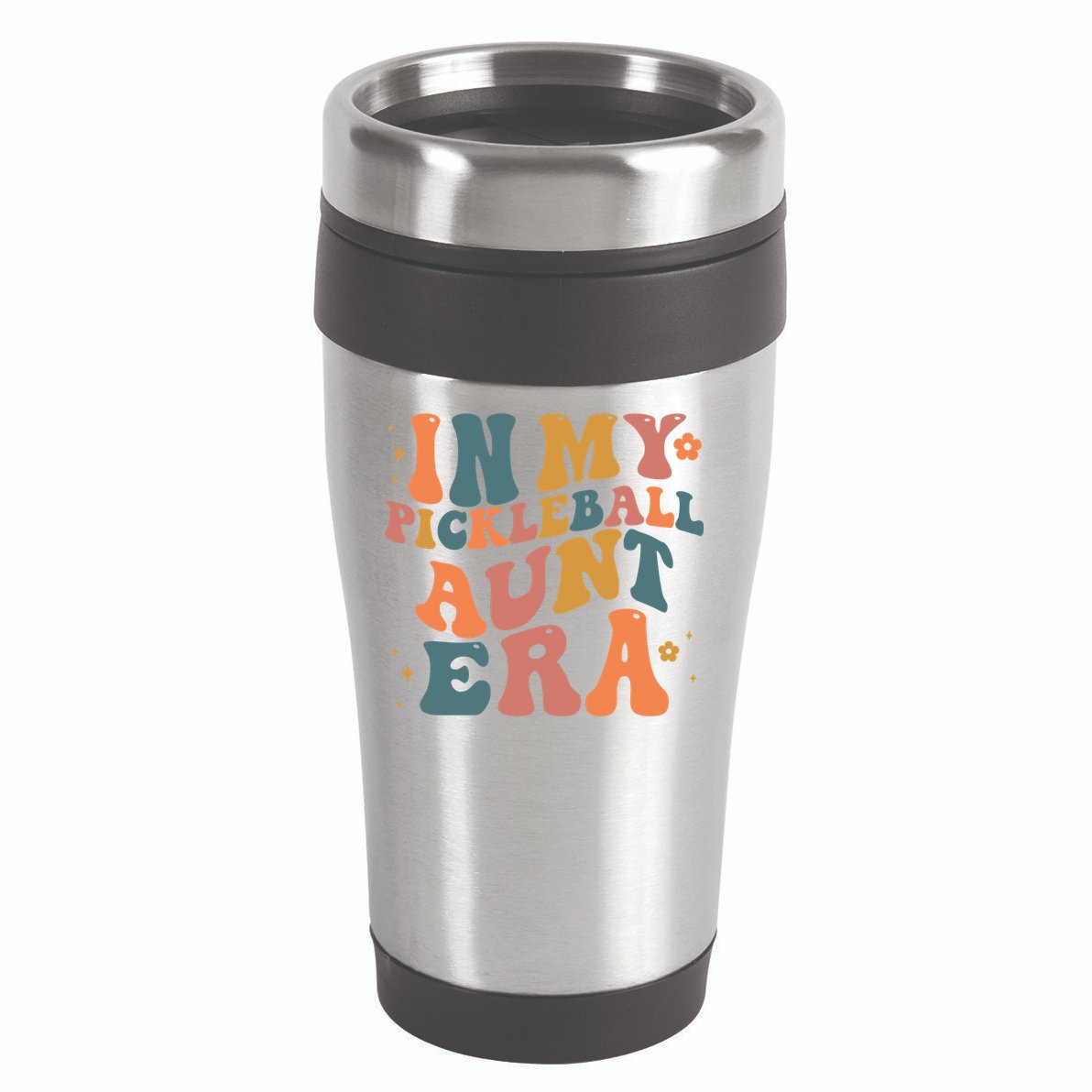 In My Pickleball Aunt Era Funny Groovy S Gift 16oz Travel Tumbler