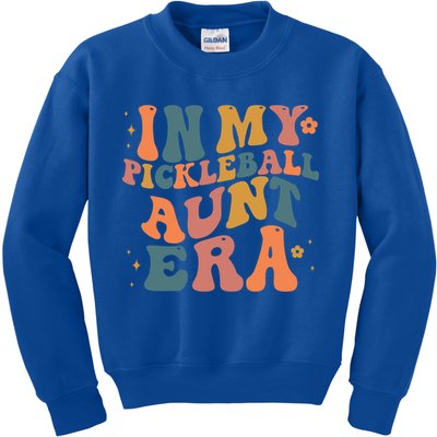 In My Pickleball Aunt Era Funny Groovy S Gift Kids Sweatshirt