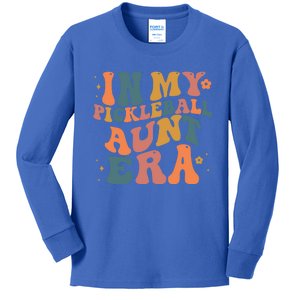 In My Pickleball Aunt Era Funny Groovy S Gift Kids Long Sleeve Shirt