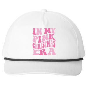 In My Pink Christmas Era Xmas Groovy Santa Squad Holiday Meaningful Gift Snapback Five-Panel Rope Hat