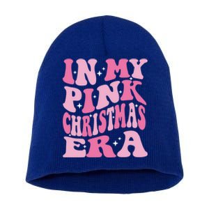 In My Pink Christmas Era Xmas Groovy Santa Squad Holiday Meaningful Gift Short Acrylic Beanie