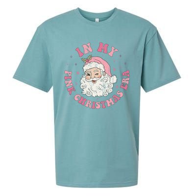 In My Pink Christmas Era Retro Pink Christmas Era Gift Sueded Cloud Jersey T-Shirt