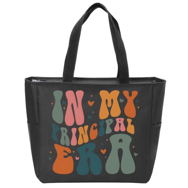 In My Principal Era Retro Back To School Teacher Life Zip Tote Bag