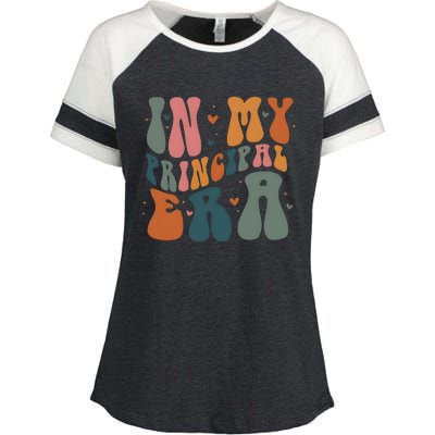 In My Principal Era Retro Back To School Teacher Life Enza Ladies Jersey Colorblock Tee