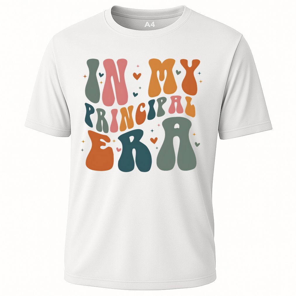 In My Principal Era Retro Back To School Teacher Life Cooling Performance Crew T-Shirt