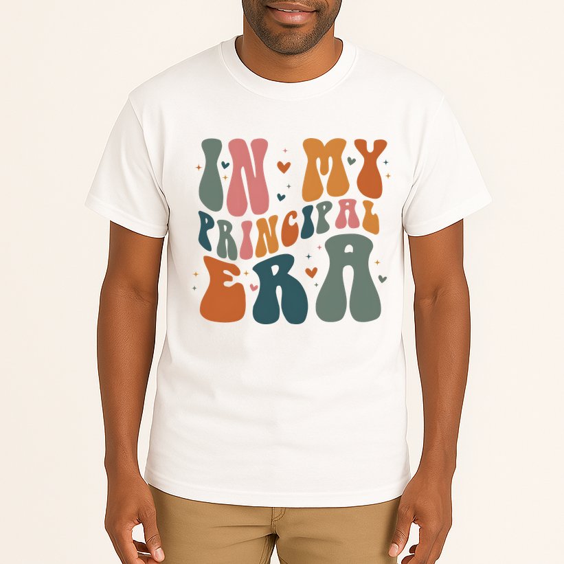In My Principal Era Retro Back To School Teacher Life Tall T-Shirt