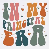 In My Principal Era Retro Back To School Teacher Life Tall T-Shirt