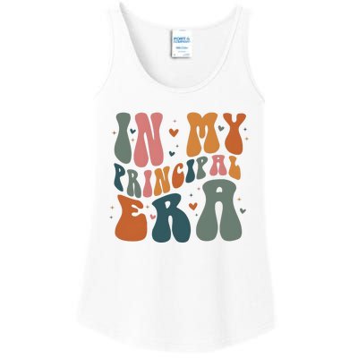 In My Principal Era Retro Back To School Teacher Life Ladies Essential Tank