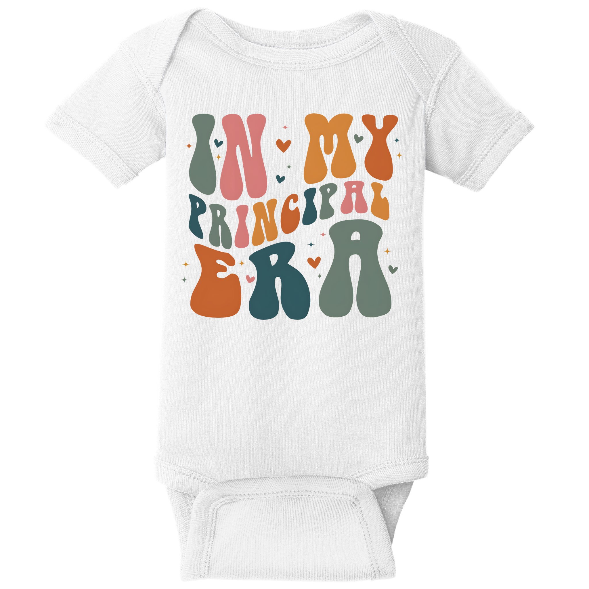In My Principal Era Retro Back To School Teacher Life Baby Bodysuit
