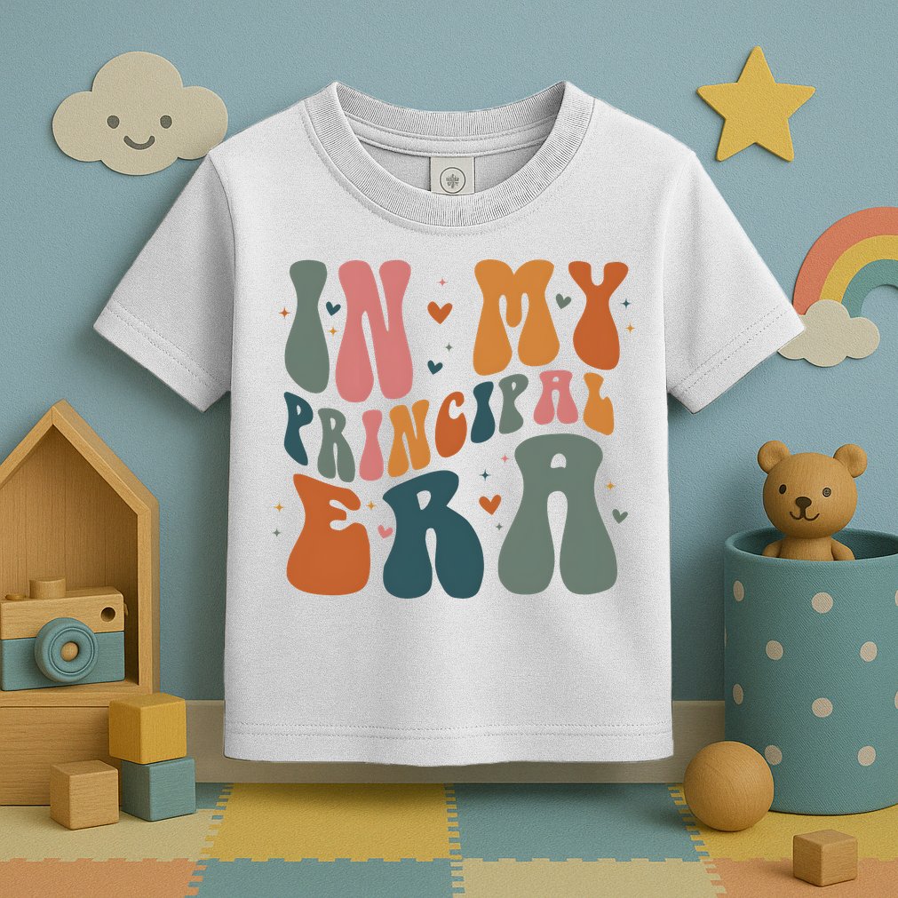 In My Principal Era Retro Back To School Teacher Life Toddler T-Shirt