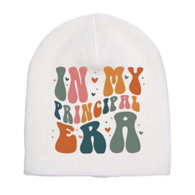 In My Principal Era Retro Back To School Teacher Life Short Acrylic Beanie