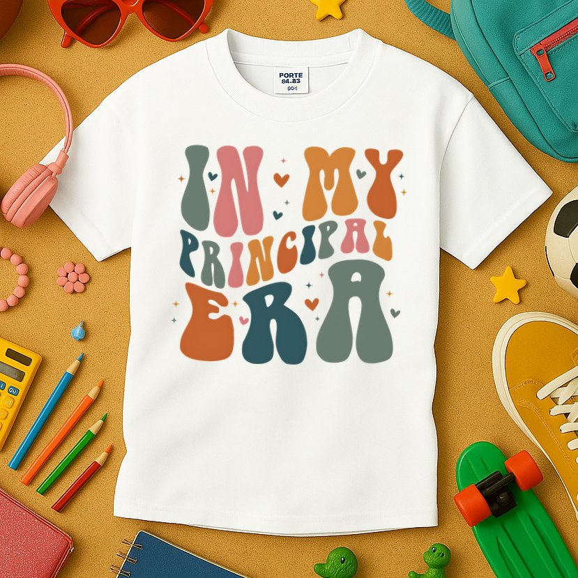In My Principal Era Retro Back To School Teacher Life Kids T-Shirt