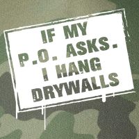 If My PO Asks I Hang Drywall Funny Legacy Tie Dye Trucker Hat
