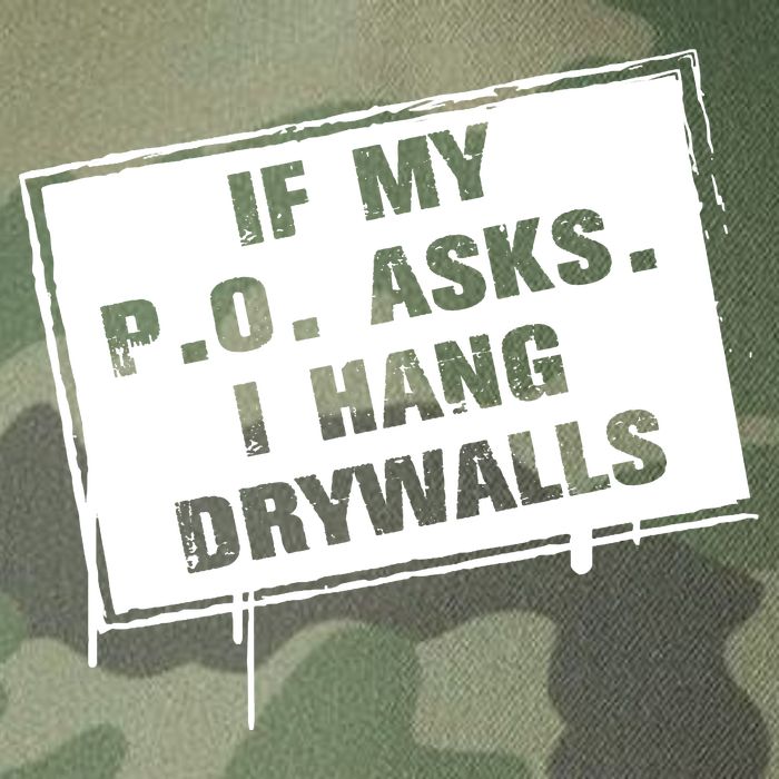 If My PO Asks I Hang Drywall Funny Legacy Tie Dye Trucker Hat